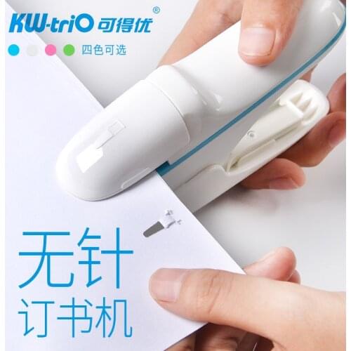 Stationery Office Thickening Paper Stapler Without Staples Labor-saving Stapleless Stapler Hot Plastic Bookbinding Mini Stapler
