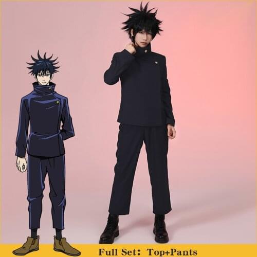 Anime Jujutsu Kaisen Fushiguro Megumi Cosplay Costume Halloween Carnival Uniforms Custom Made