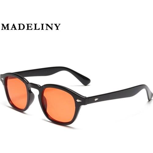 MADELINY Retro Small Frame Sunglasses Unisex Ocean Glasses Vintage Brand Designer Points Sun Glasses Female Lady Eyeglass MA398