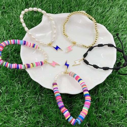 Fashion Costume Accessories Jewelry Lightning Heartbeat Bracelet Girls Bracelets for Lover Gold Plated Bangles Wedding Party