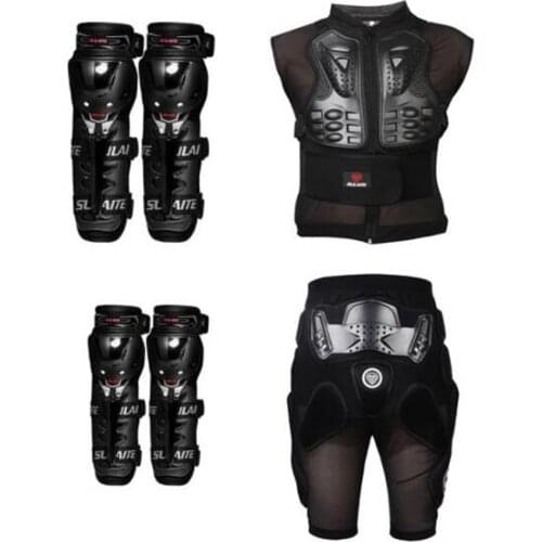 Motorcycle Armor Suit Knee Pads+elbow Pads Motocross Body Armor Protecciones Moto Motorcycle Jacket Equipacion Moto 6-piece Set