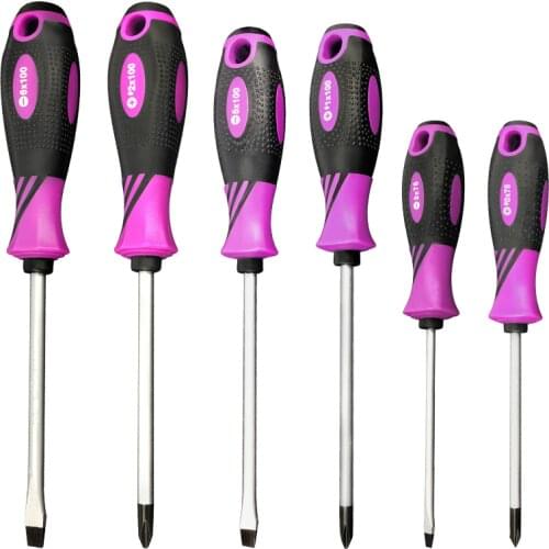 6PCS Screwdriver Kit Repair Hand Tool Non-Slip Maintain Install- Screwdriver Set for Electronic Bike House Appliance Computer