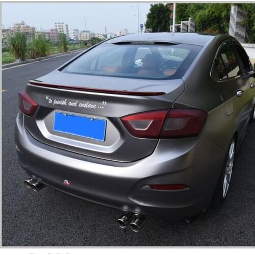 For Chevrolet Cruze 2017 ABS Plastic Unpainted Primer Exterior Color Rear Trunk Lip Wing Roof Spoiler Decoration Car Accessories