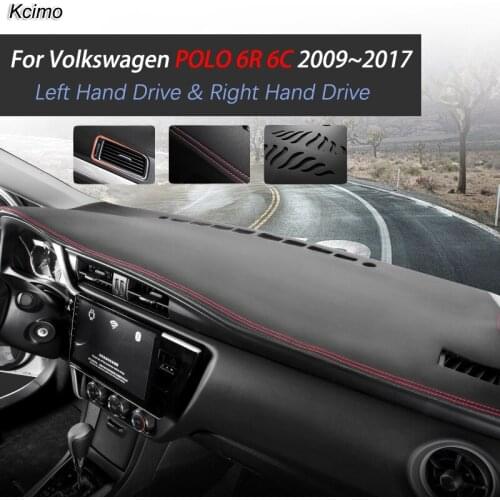 For Volkswagen VW POLO 6R 6C 2009~2017 5 MK5 Anti-Slip Mat Dashboard Cover Pad SunShade Dashmat Carpet Car Accessories 2012 2015