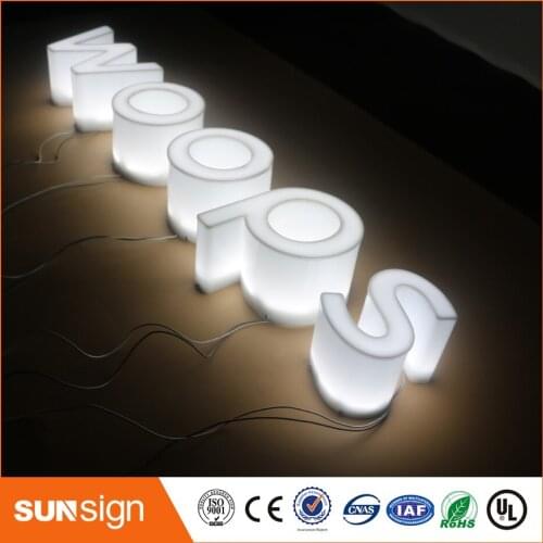 Outdoor Acrylic Stainless Steel Frontlit Led Sign