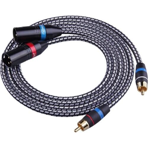 Move on silver plated RCA to Canon male / female lotus head to Canon XLR mixer power amplifier speaker audio cable