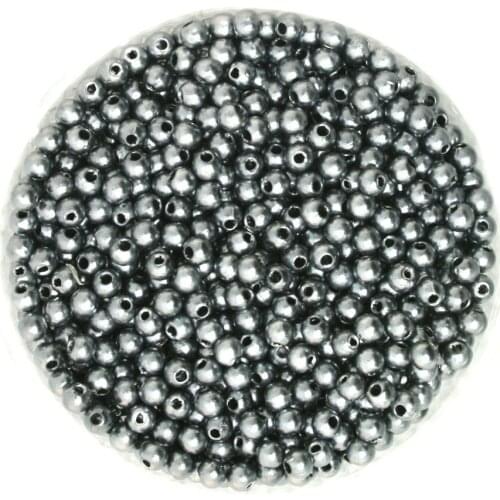 Plastic 2000pcs/lot Grey Imitation Pearl Round Beads 4mm Dia.Wholesale for DIY Bracelet and Necklace CN-BSG01-01GY