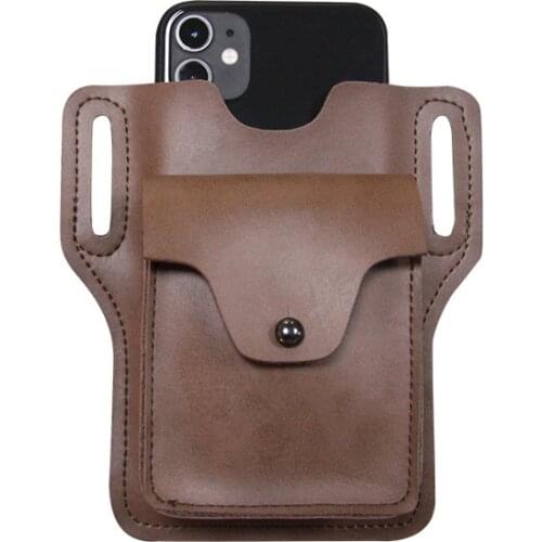 Portable Phone case Storage Cowhide Storage Bag Outdoor Tool Leather Product Storage Box Storage Rack Storage Bag Phone Storag