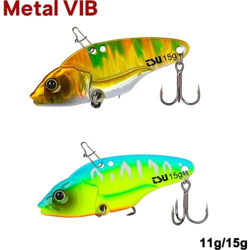 1pcs Fishing Lure ATTACKER 48mm 52mm 11g 15g Metal Spoon VIB Hard Lure Winter Fishing Vibration Wobblers Ice Jig Bait