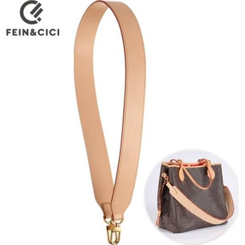 Bag strap 100% genuine leather cowskin shoulder strap 4cm 40mm for Designer bucket handbag replacement Accessories bag parts