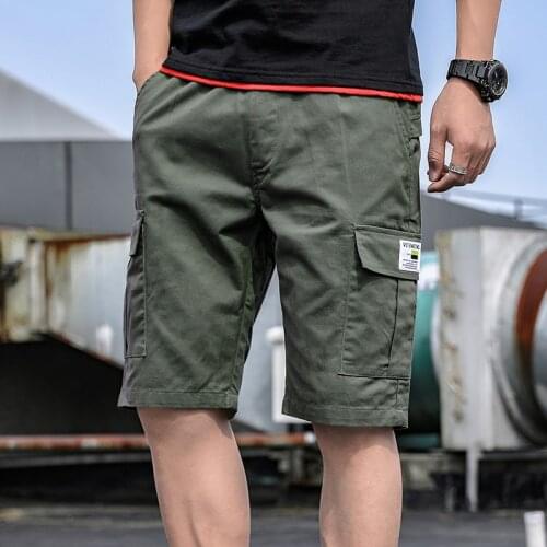 New Mens Shorts Fashion Summer Shorts Mens Casual Overalls Shorts Cotton Five-point Pants Beach Pants Mens Board Shorts