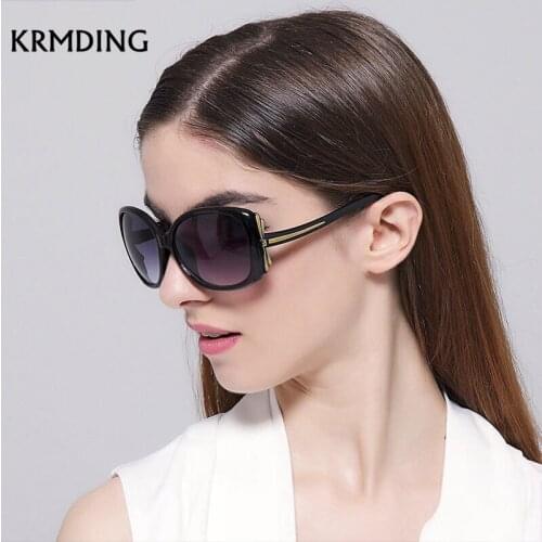 KRMDING 2019 retro big box sunglasses womens brand designer gradient lens driving sunglasses UV400 Oculos De Sol Feminino