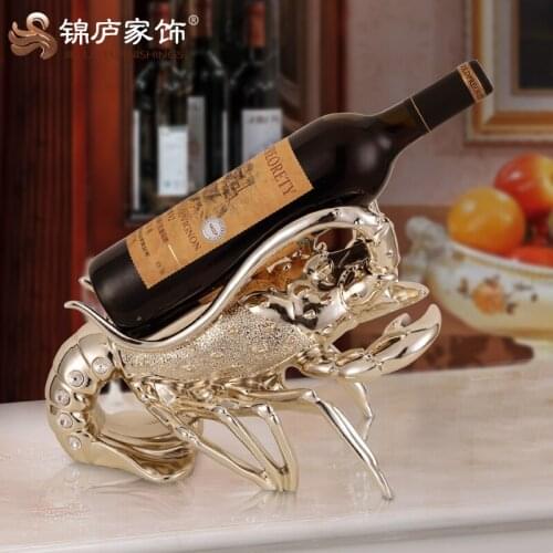 Lobster wine rack arts and crafts creative living room wine cabinet Room household decorations housewarming gifts