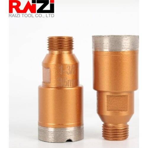 Raizi CNC Thin Wall Diamond Core Bits 35mm 1/2 Gas For Porcelain Tile Dekton Lapitec Neolith Geoluxe