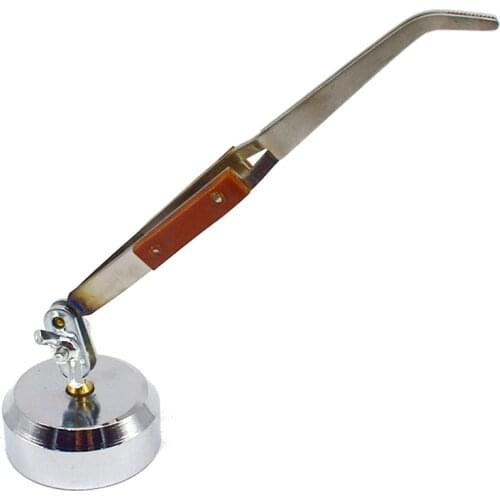 Jewelry Welding Tweezers Curved Straight Soldering Clamp Selflock Jewelry Repair Locking Pick Tool