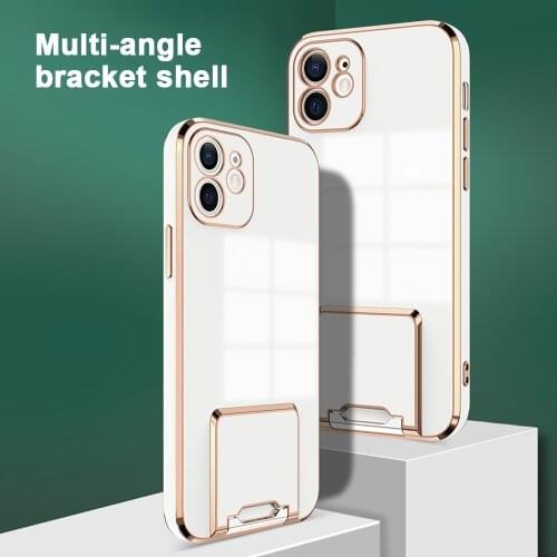 High Quality Shockproof Case For iPhone 11 12 Pro XS Max X XR SE 2020 7 8 Plus Protective Back Cover+Invisible Holder Phone Case
