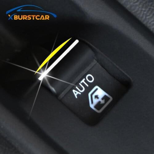 Xburstcar Auto Accessories for Jeep Compass 2th 2017 - 2020 7Pcs/Set ABS Chrome Car Door Window Switch Lifts Button Cover Trim