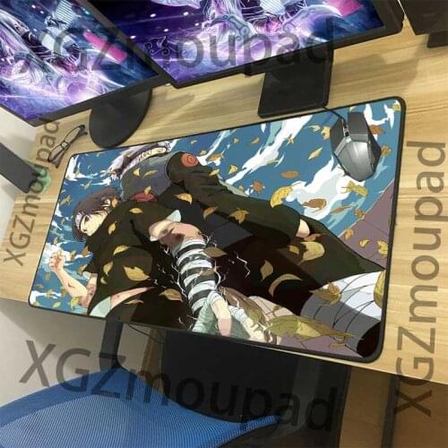 XGZ Custom Extra Large Mouse Pad Black Lock Edge Anime SharinganPC Laptop Desk Mat Rubber Non-slip 900x400/600x300