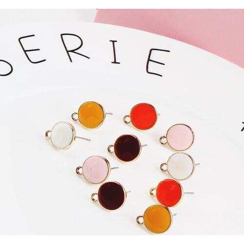 DIY alloy jewelry accessories simple circle with hanging Earrings Gold Earrings hypoallergenic material base