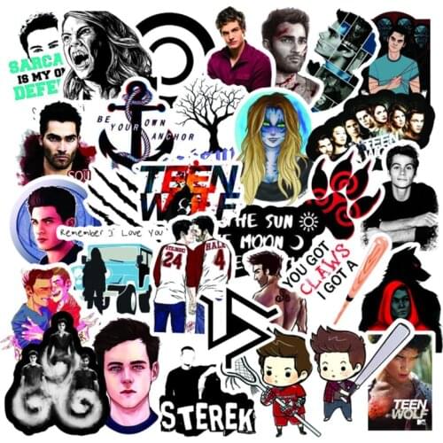 10/30/50 PCS teen wolf waterproof PVC graffiti sticker car motorcycle trolley case skateboard sticker toy wholesale