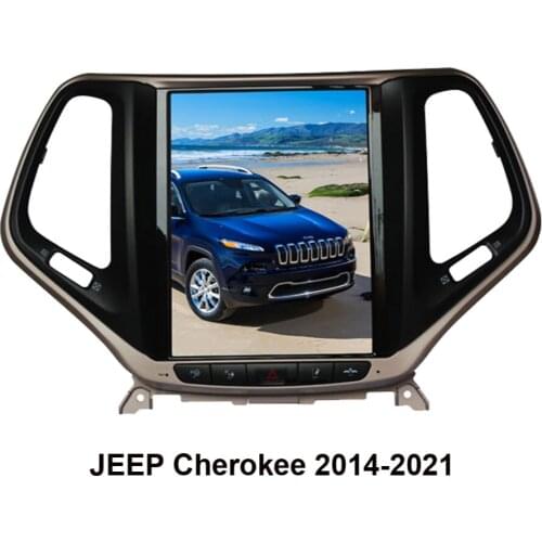 10.4 Inch Tesla Style Screen Car Radio Player Car Multimedia Player Android 9.0 Car GPS Navigation For JEEP Cherokee 2014-2021