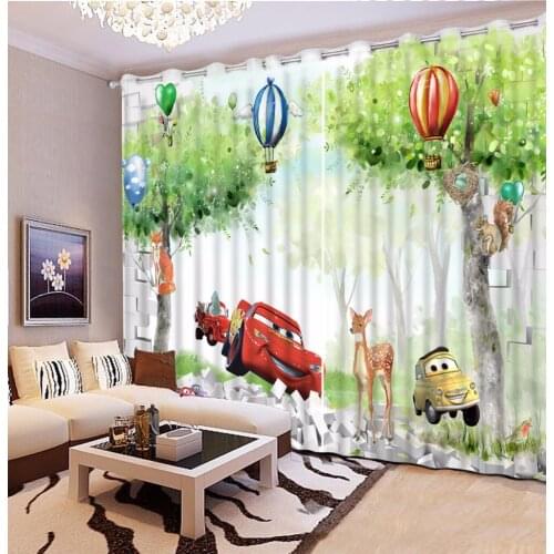 3D Curtain Custom Any Size Cartoon Theme Park Curtain Bedroom Living Office Cortinas Blackout Bathroom Shower Curtain