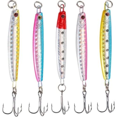 5Pcs Hard Metal Fishing Lures Bait Fishing Spoons Sinking Metal Spoons Sequins Bait Metal Bass Hard Spoon Bait Jig Lure