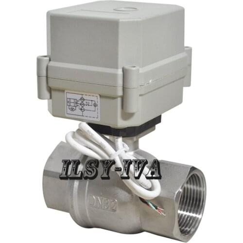 AC110~230V 2 way SS304 electric actuator valve,DN32\DN40\DN50 motorized valve with Indicator
