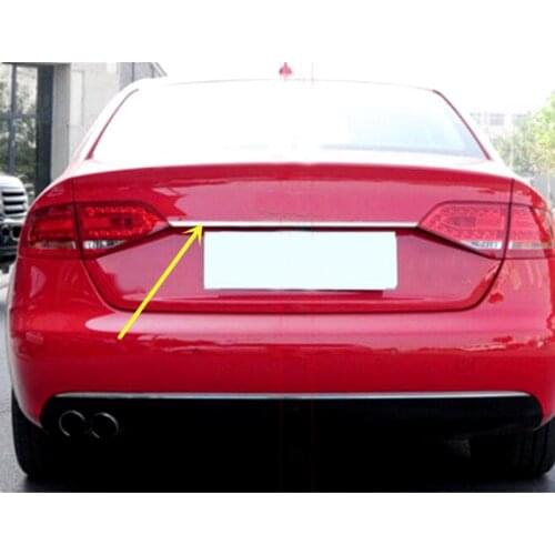 Car styling!!Stainless Steel Rear Tail Trunk Lid Molding Cover Trims For Audi A4 2008-2012