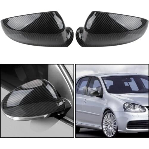 Rear View Mirror Case Caps Side Wing Mirror Cover Carbon Fiber 2pcs for VW Golf 5 MK5 Jetta 2006-2011 Car Accessories