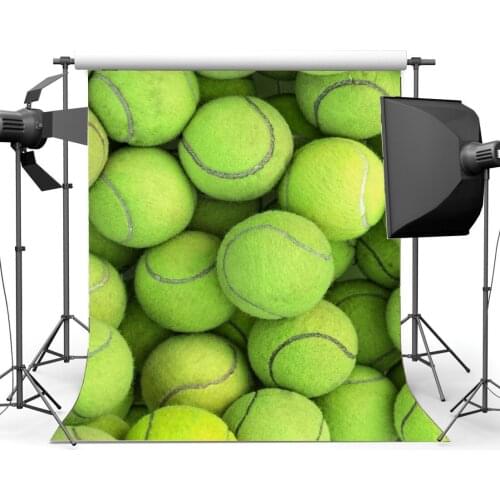 Tennis Backdrop Green Balls Backdrops Interior Stadium Gymnasium Photography Background for Boys Girls Sports Match School Game
