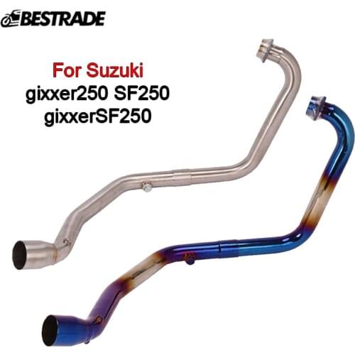 Motorcycle Exhaust System Header Front Middle Link Pipe For Suzuki gixxer250 SF250 gixxer SF250 Stainless Steel Slip On 51mm