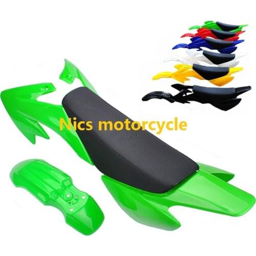 Plastic shell fender Fender Fairing Kit+ cushion For XR50 CRF50 Chinese 50cc -140cc Dirt Pit Bike Small off-road motorcycle