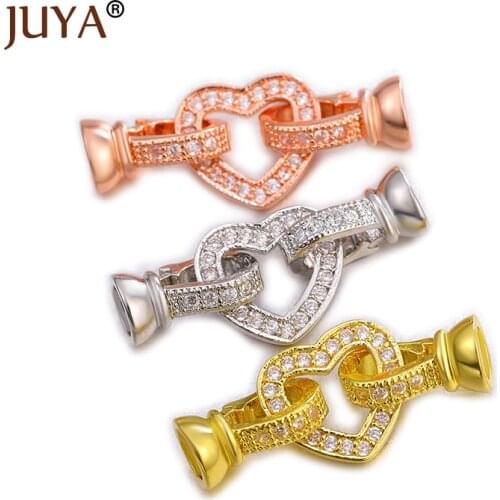 DIY Jewelry Components Zirconia Clasps Necklace Bracelet Connectors For Girls Handmade Jewelry Making Accessories