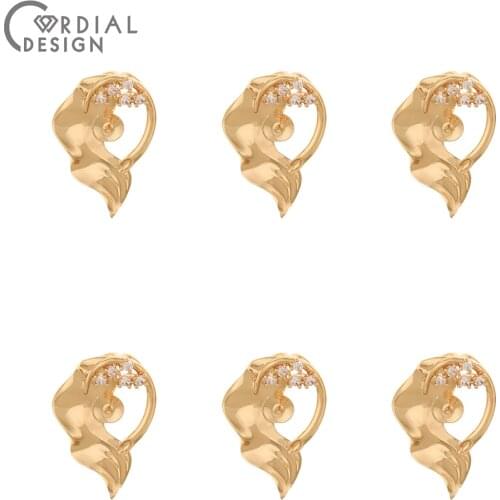 Cordial Design 50Pcs 19*27MM CZ Pendant/Hand Made/Jewelry Accessories/Blank Tray/Jewelry Findings & Components/DIY Making/Charms