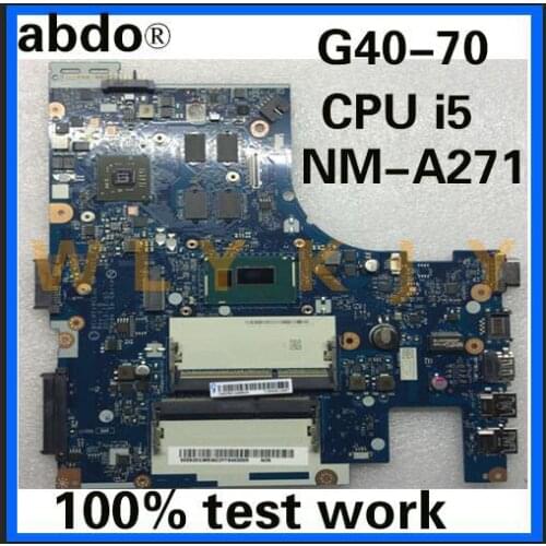 Abdo ACLU1/ACLU2 NM-A271 motherboard for Lenovo G40-70 notebook motherboard CPU i5 4210U R5 M230 2G DDR3 100% test work