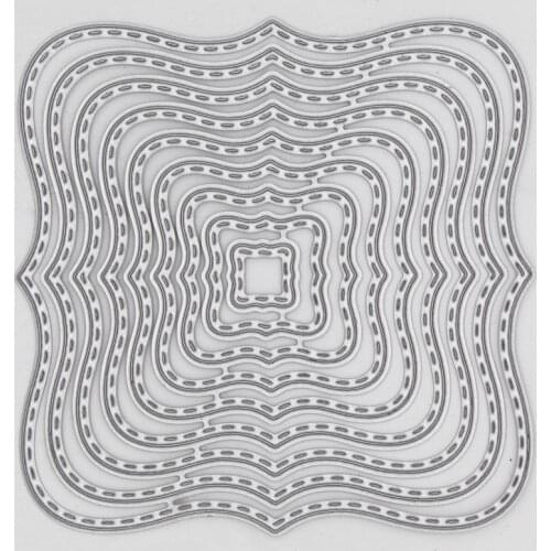 Metal Cutting Dies Lrregular Overlapping For DIY Scrapbooking Paper Cards 8*8mm