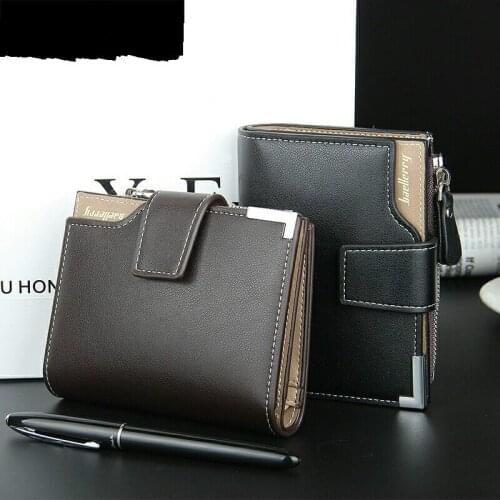 Fashion leisure mens multi-functional wallet zipper buckle wallet