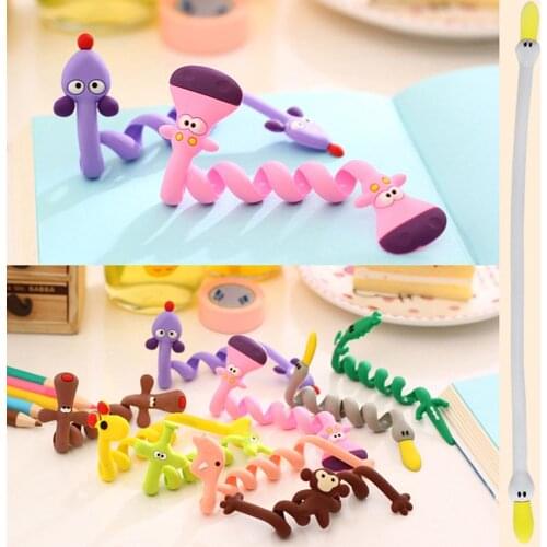 Cartoon Spiral Cable protector Data Line Silicone Bobbin winder Protective For iphone Samsung Android USB Charging earphone Case