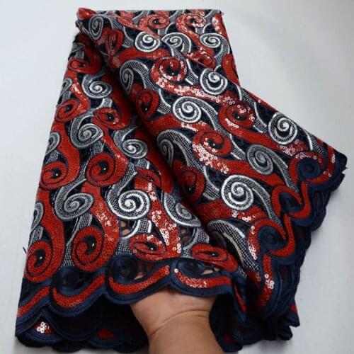 Nigerian African Sequins Lace Fabric Latest Organza French Mesh Lace Fabric 2021 High Quality Lace For Party Sewing WQ9020