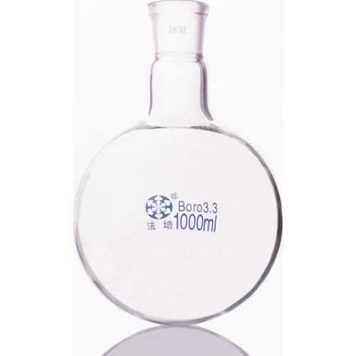 Single standard mouth round-bottomed flask,Capacity 1000ml and joint 29/32,Single neck round flask