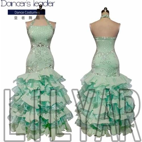 Ballroom Dance Dress Standard Skirt Competition Dress Costumes Performing Dress Customize New Arrival Adult Kids Gress slim