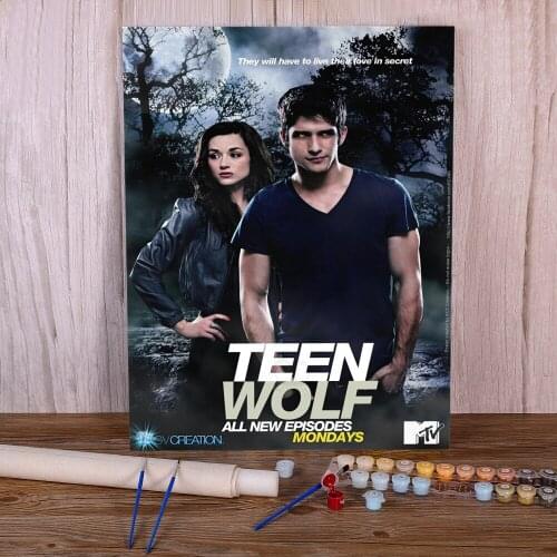 Teen Wolf Movie Coloring By Numbers Painting Set Oil Paints 50*70 Canvas Painting Wall Paintings Crafts For Handiwork
