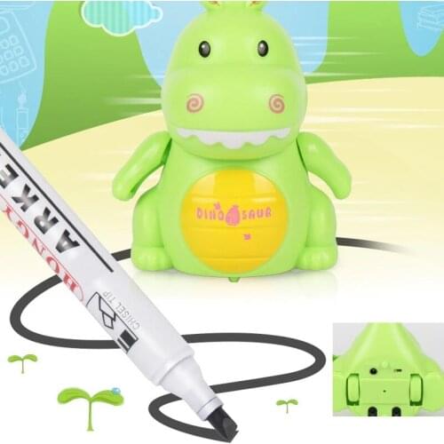 Draw Line Heel Dinosaur/Pig Pen Inductive Toys Lightweight and Delicate Follow Robot Music Animals Fashion Education Kid Toy