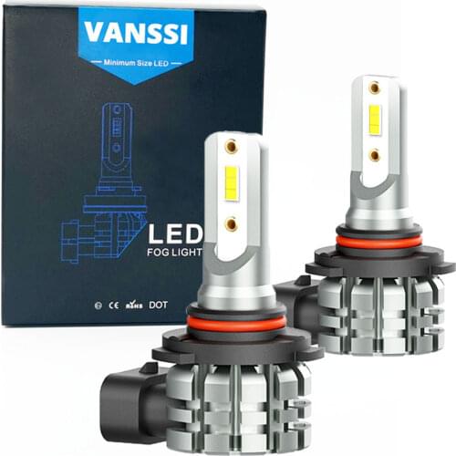 VANSSI HB4 9006 LED Fog Light Bulbs HB3 9005 LED Bulbs 6000k White 12V Car Day Running Lamp Extremely bright 4000lm CSP LED Chip