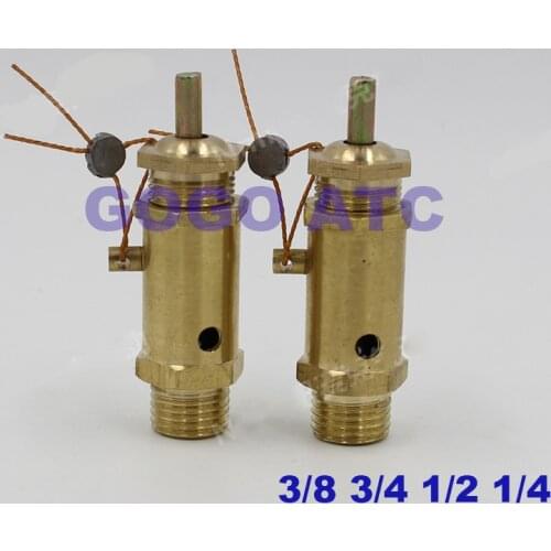 Air pump air compressor safety valve 1/4 3/8 1/2 3/4 pressure valve spring type exhaust valve pressure relief valve