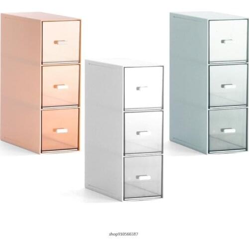 Storage Box Household Transparent Case Desktop Commodity Shelf Drawer Desk Cabinet Organizer for Cosmetic Office au10 wholesales