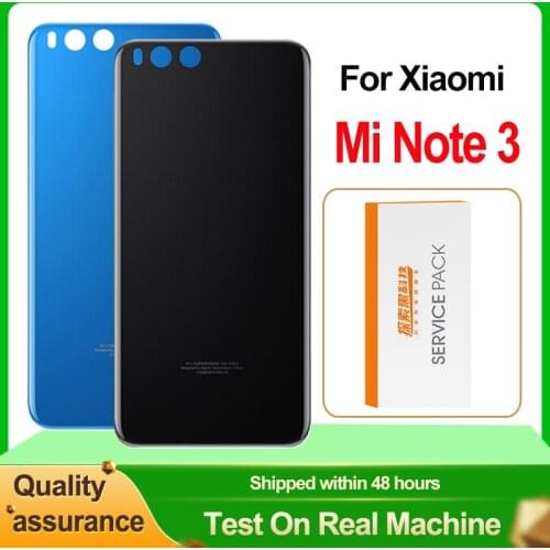 AAA+++ Back Housing For Xiaomi Mi Note 3 Back Cover Battery Glass With Adhesive Sticker For Mi Note 3 Rear Cover Replacement