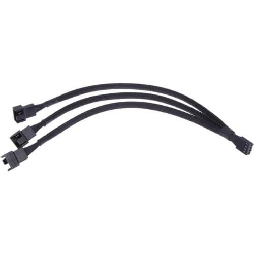 4 Pin PWM Fan Cable Power Splitter Adapter Extension Cable Connector Computer Connected Wire Cables for CPU PC Case Fan