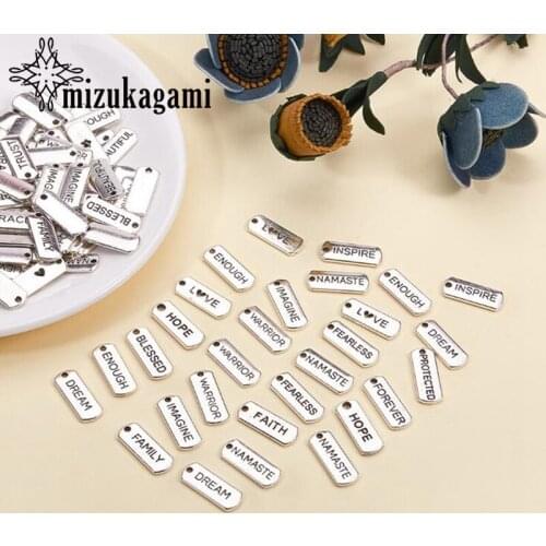 80PCS 4 styles Zinc Alloy Inspirational Charms Pendant Connectors For DIY Fashion jewelry material accessories
